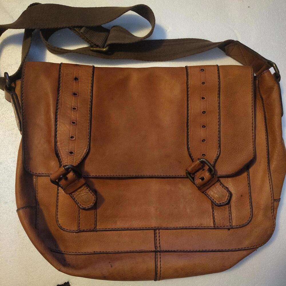 Fossil Leather Messenger Bag